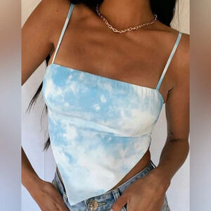 Princess Polly Iona Tie Dye Tie Back Cropped Bandana Tank Top